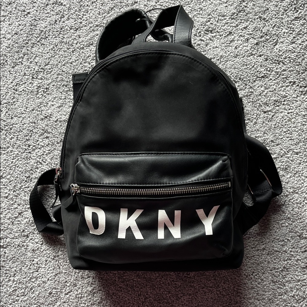 DKNY Black Backpack with Bold Logo